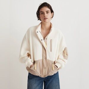 Madewell (Re)sourced Sherpa Snap-Front Jacket